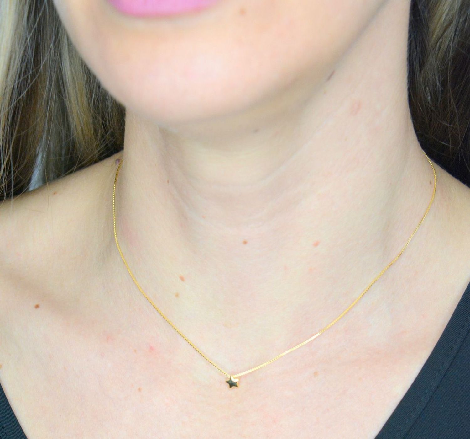 Naszyjnik damski srebrny pozłacany z gwiazdką Armonica Nomination 241304 009.png